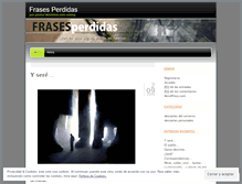 Tablet Screenshot of frasesperdidas.wordpress.com