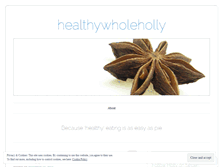 Tablet Screenshot of healthywholeholly.wordpress.com