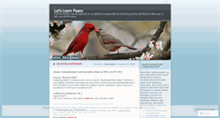 Desktop Screenshot of letslearnpeace.wordpress.com