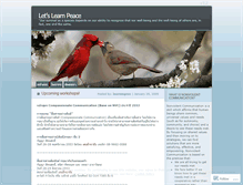 Tablet Screenshot of letslearnpeace.wordpress.com