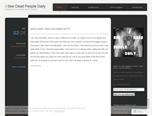 Tablet Screenshot of iseedeadpeopledaily.wordpress.com