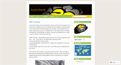 Desktop Screenshot of braincheck.wordpress.com