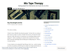 Tablet Screenshot of mixtapetherapy.wordpress.com