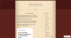 Desktop Screenshot of bescherer.wordpress.com