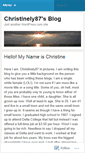 Mobile Screenshot of christinely87.wordpress.com