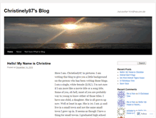 Tablet Screenshot of christinely87.wordpress.com