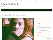 Tablet Screenshot of cinnamome.wordpress.com