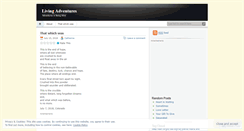 Desktop Screenshot of livingadventures.wordpress.com