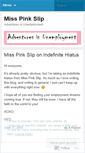 Mobile Screenshot of misspinkslip.wordpress.com