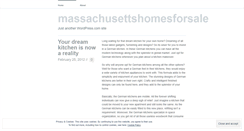 Desktop Screenshot of massachusettshomesforsale.wordpress.com