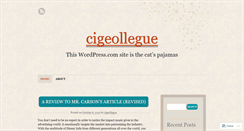 Desktop Screenshot of cigeollegue.wordpress.com