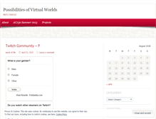 Tablet Screenshot of possibilitiesofvirtualworlds.wordpress.com