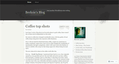 Desktop Screenshot of becksie.wordpress.com