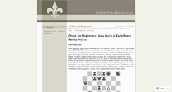 Desktop Screenshot of chessforbeginners.wordpress.com