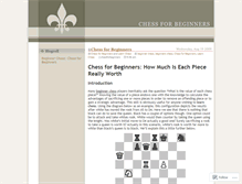 Tablet Screenshot of chessforbeginners.wordpress.com
