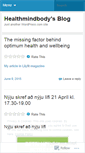 Mobile Screenshot of healthmindbody.wordpress.com