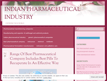 Tablet Screenshot of indianpharmaceuticalindustry.wordpress.com