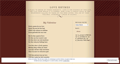 Desktop Screenshot of loverhymes.wordpress.com