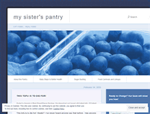 Tablet Screenshot of mysisterspantry.wordpress.com