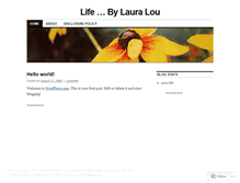 Tablet Screenshot of lifebylauralou.wordpress.com