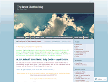 Tablet Screenshot of beastchatbox.wordpress.com