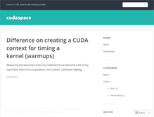 Tablet Screenshot of cudaspace.wordpress.com