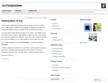 Tablet Screenshot of outsidedown.wordpress.com