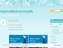 Tablet Screenshot of mysocalledmommylife.wordpress.com