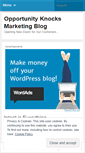 Mobile Screenshot of oppknocksmarketing.wordpress.com