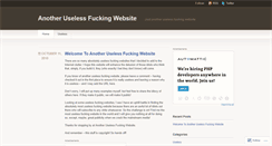 Desktop Screenshot of anotheruselessfuckingwebsite.wordpress.com