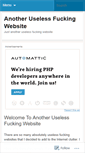 Mobile Screenshot of anotheruselessfuckingwebsite.wordpress.com
