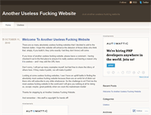 Tablet Screenshot of anotheruselessfuckingwebsite.wordpress.com