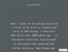 Tablet Screenshot of delaneysrant.wordpress.com