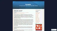 Desktop Screenshot of 4urpets.wordpress.com