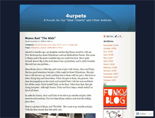 Tablet Screenshot of 4urpets.wordpress.com