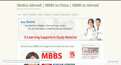Desktop Screenshot of medicoabroad.wordpress.com