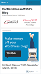 Mobile Screenshot of cortlandclassof1955.wordpress.com