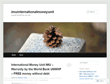 Tablet Screenshot of imuinternationalmoneyunit.wordpress.com