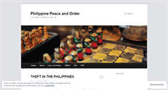 Desktop Screenshot of philippinepeaceandorder.wordpress.com