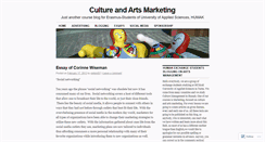 Desktop Screenshot of cultureandartsmarketing.wordpress.com