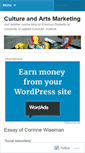 Mobile Screenshot of cultureandartsmarketing.wordpress.com