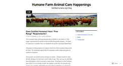 Desktop Screenshot of certifiedhumane.wordpress.com