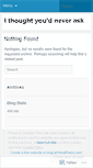 Mobile Screenshot of ithoughtyoudneverask.wordpress.com