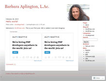 Tablet Screenshot of barbaplington.wordpress.com