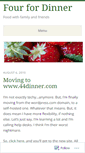 Mobile Screenshot of 44dinner.wordpress.com