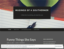 Tablet Screenshot of musingsofasoutherner.wordpress.com