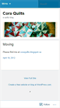 Mobile Screenshot of coraquilts.wordpress.com