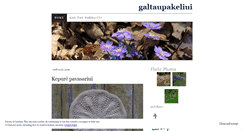 Desktop Screenshot of galtaupakeliui.wordpress.com