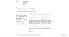 Desktop Screenshot of fashionnyou.wordpress.com