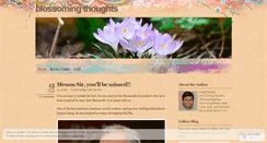 Desktop Screenshot of blossomingthoughts.wordpress.com